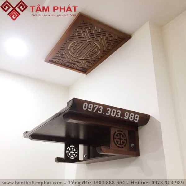 Bàn thờ treo kích thước lớn nhưng rất vững chắc