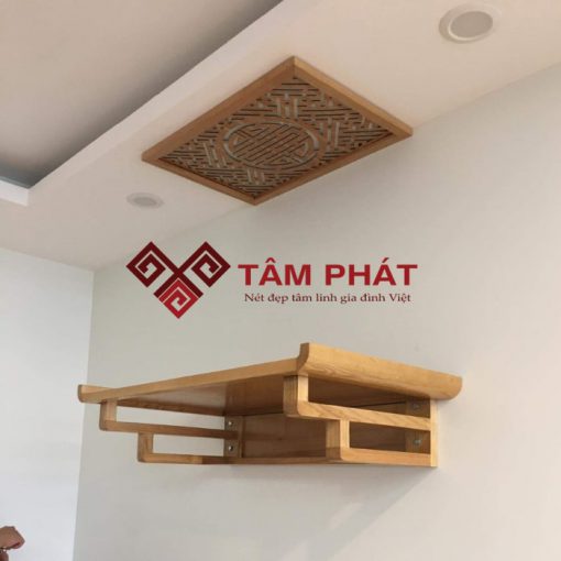 Bàn thờ treo tường đẹp TT2025 thiết kế đơn giản, tôn nghiêm