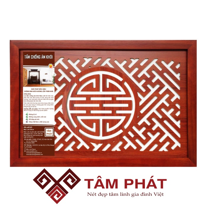 Tấm chống ám khói 41x61cm màu Nâu chữ Thọ