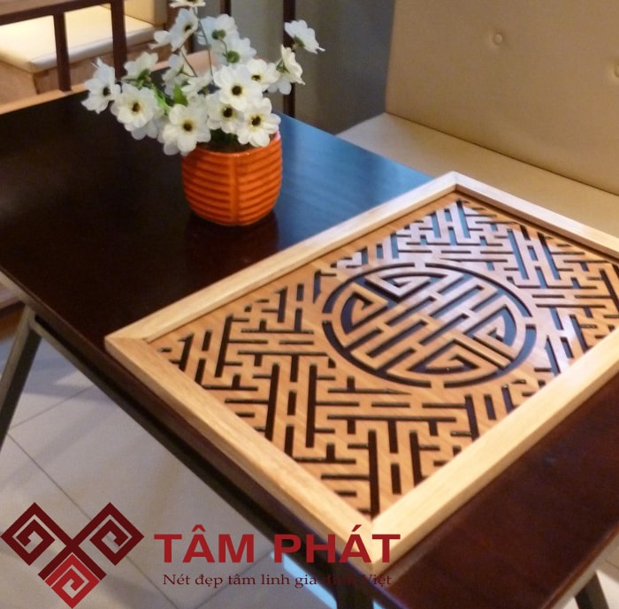 Tấm chống ám khói 41x61cm màu Vàng chữ Thọ