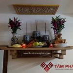 Mẫu bàn thờ treo thiết kế rất chắc chắn