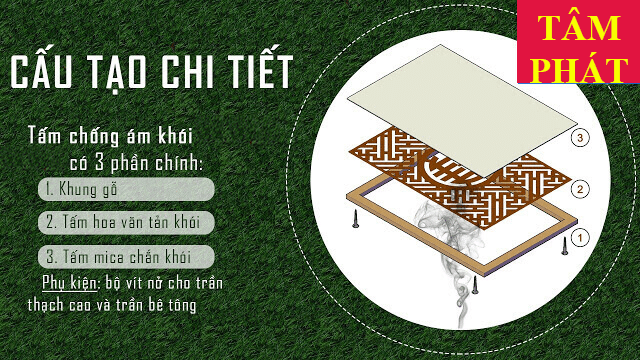 Tấm chống ám khói Tâm Phát được kết cấu 3 phần vững chắc