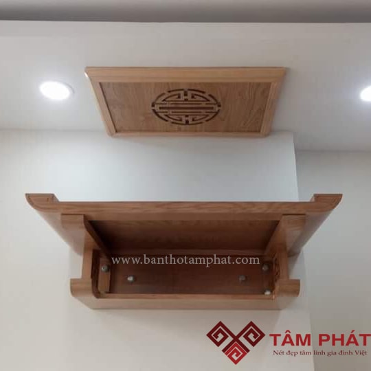 Bàn thờ treo tường hiện đại TT2040 thiết kế chuẩn phong thủy, mang vượng khí tài lộc, may mắn đến với gia chủ