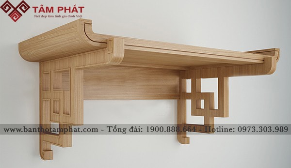Bàn thờ treo tường TT2052 làm bằng gỗ Sồi Bàn thờ treo tường TT2052 làm bằng gỗ Sồi