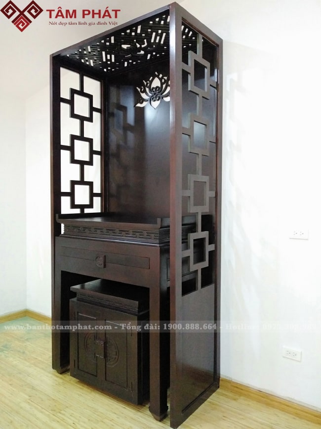 Mẫu bàn thờ thiết kế hiện đại dễ dàng lau chùi