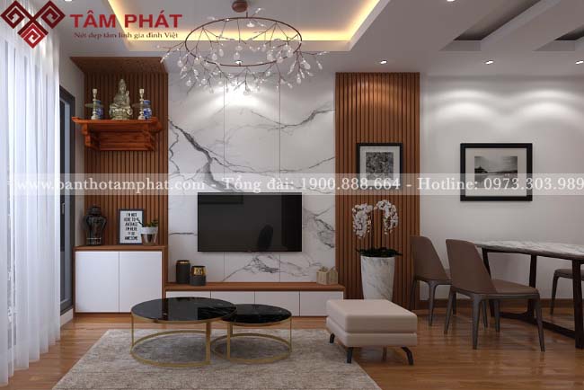 Bàn thờ kết hợp tủ tivi