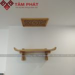 Bàn thờ treo tường gỗ Sồi màu sáng
