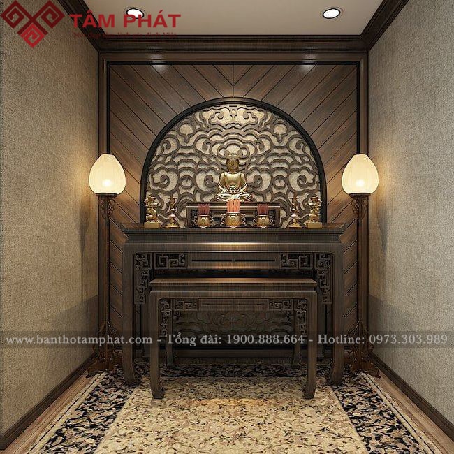 Đối với nhà từ 2 tầng trở lên nên tách phòng thờ riêng tránh đối diện cửa
