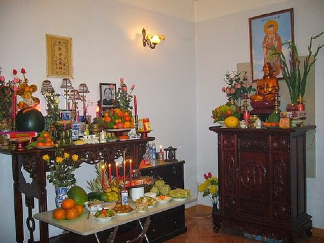Tranh Phật treo bàn thờ đẹp