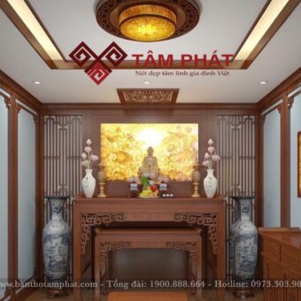 Bàn thờ gỗ đẹp Tâm Phát mẫu BT-1063