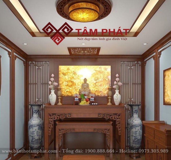 Bàn thờ gỗ đẹp Tâm Phát mẫu BT-1063