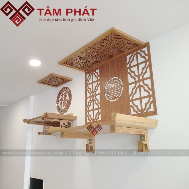 Bàn thờ treo tường 2 tầng mẫu TT2090