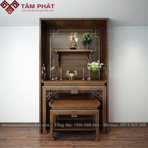 Bàn thờ Phật và gia tiên mẫu BT-1085