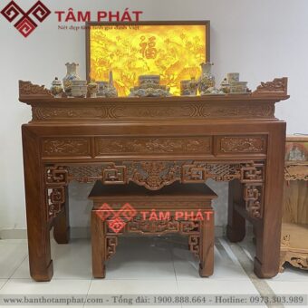 Bàn thờ gỗ Gõ mẫu BT-1082