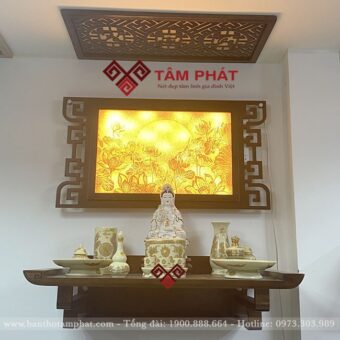 Bàn thờ và tranh trúc chỉ treo tường mẫu TT2066