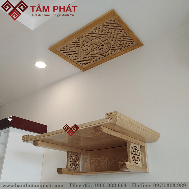 Mẫu bàn thờ gỗ Sồi màu sáng Mẫu bàn thờ gỗ Sồi màu sáng