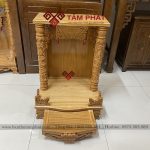 Bàn thờ thần tài gỗ Gõ màu sáng