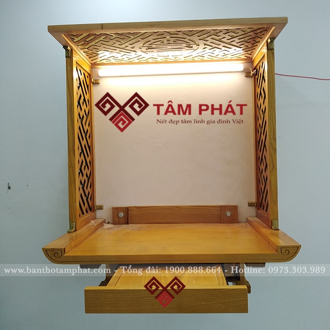 Bàn thờ treo tường có ngăn kéo mẫu TT2070