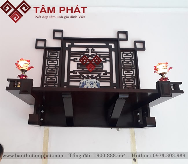 Bàn thờ kết hợp với ốp lưng chữ thọ