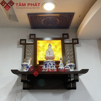 Bàn thờ Phật treo tường trang trí tranh mẫu TT2094