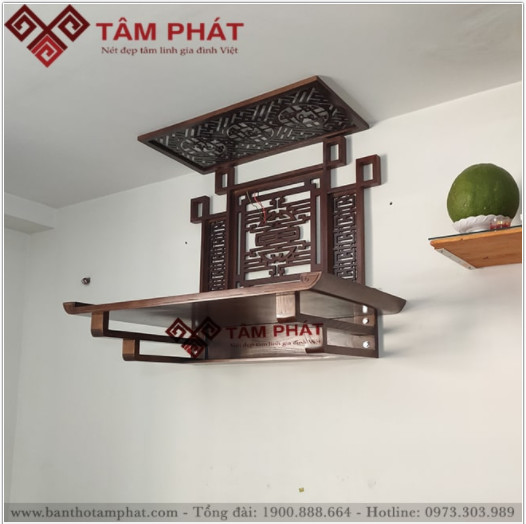 Bàn thờ được hoàn thiện kỹ và vô cùng chắc chắn