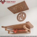 Từng đường nét bàn thờ được hoàn thiện rất kỹ
