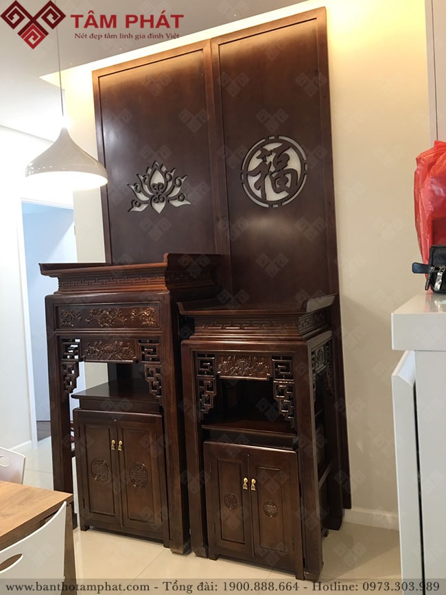 Bàn thờ Phật và thờ gia tiên mẫu BT-1105 Tâm Phát