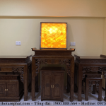 Phòng thờ trang trọng với 3 bàn thờ kết hợp