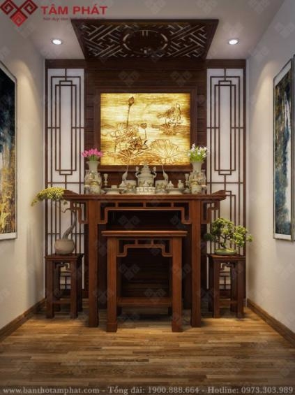 Bàn thờ Tâm Phát mẫu BT-1102 sử dụng chất liệu gỗ tự nhiên Bàn thờ Tâm Phát mẫu BT-1102 sử dụng chất liệu gỗ tự nhiên