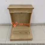Bàn thờ thần tài hiện đại màu sáng sồi