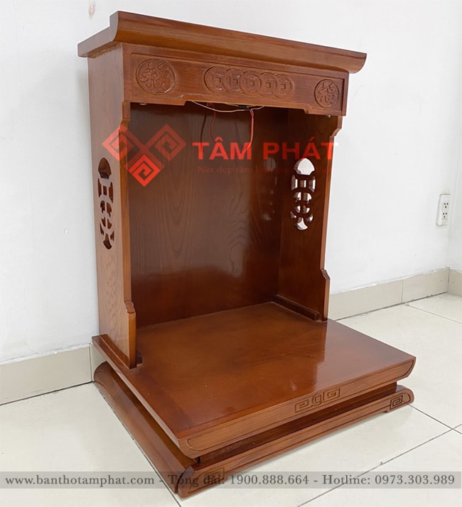 Bàn thờ Thần Tài BTT3307 màu cánh gián hiện đại