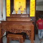 bàn thờ tam cấp gỗ Gụ thi công cho Khách hàng
