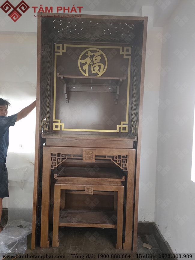 Bàn thờ Phật và gia tiên mẫu BT-1085 Tâm Phát