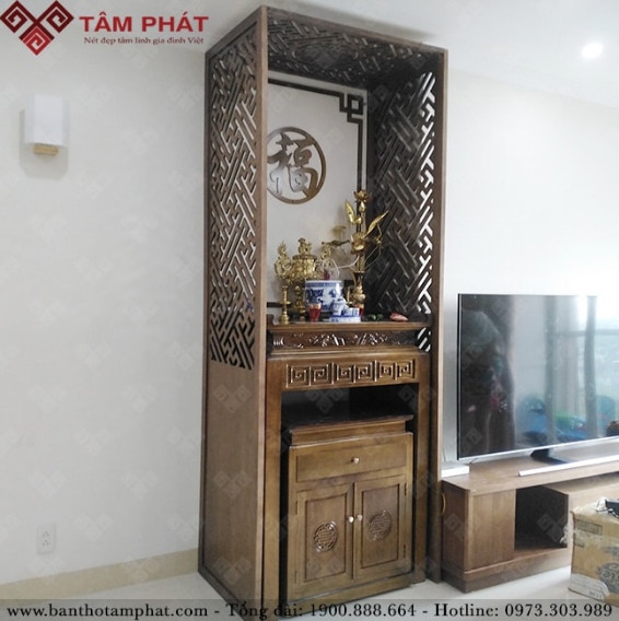 Mẫu bàn thờ Phật BT-1106 cho căn hộ thêm sang trọng Mẫu bàn thờ Phật BT-1106 cho căn hộ thêm sang trọng