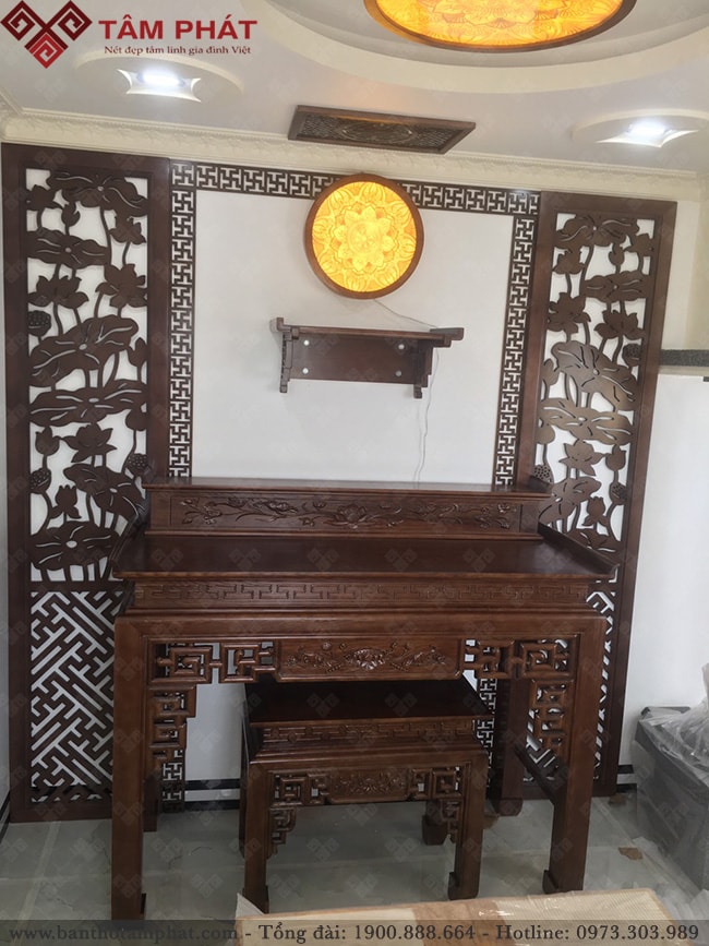 Bàn thờ Phật và gia tiên mẫu BT-1121 Tâm Phát