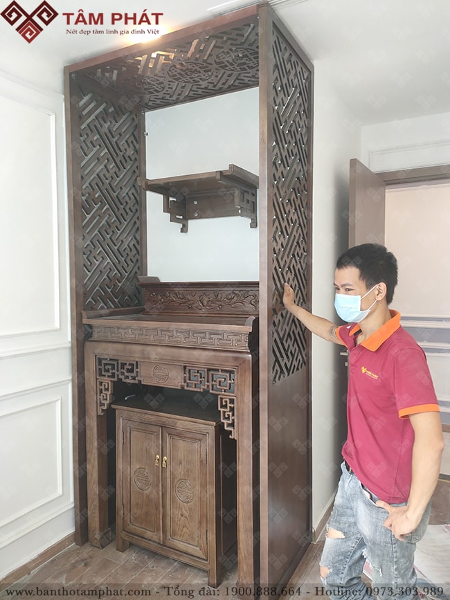 Bàn thờ Phật và gia tiên mẫu BT-1121 Tâm Phát