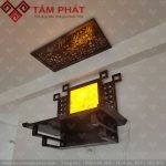 Tranh trúc chỉ toả ánh sáng nhẹ nhàng cho không gian thanh tịnh