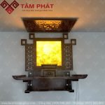 Bàn thờ treo gỗ Sồi giá thành hợp lý cho độ bền cao