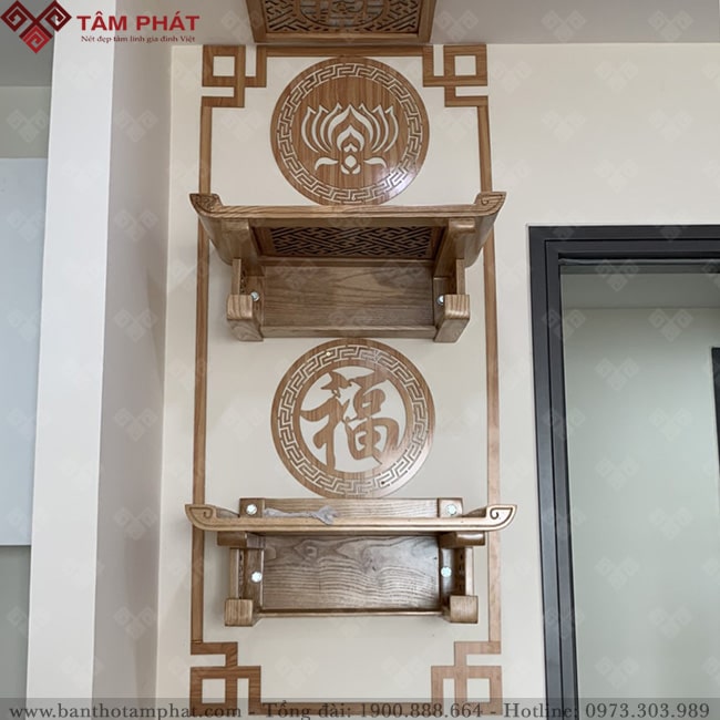 Bàn thờ treo 2 tầng tối ưu được không gian