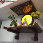 Bàn thờ treo thờ Phật đơn giản và tinh tế