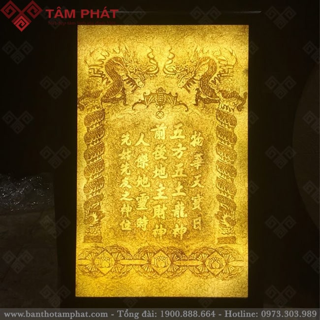 Bài vị tranh trúc chỉ hút tài lộc cho gia chủ
