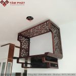 Mẫu bàn thờ treo tường kết hợp vách ngăn TT2037