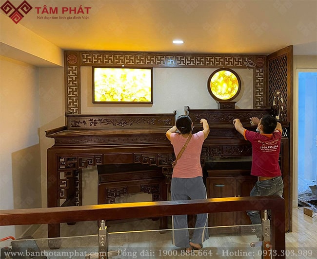 Bàn thờ Phật và gia tiên mẫu BT-1121 Tâm Phát