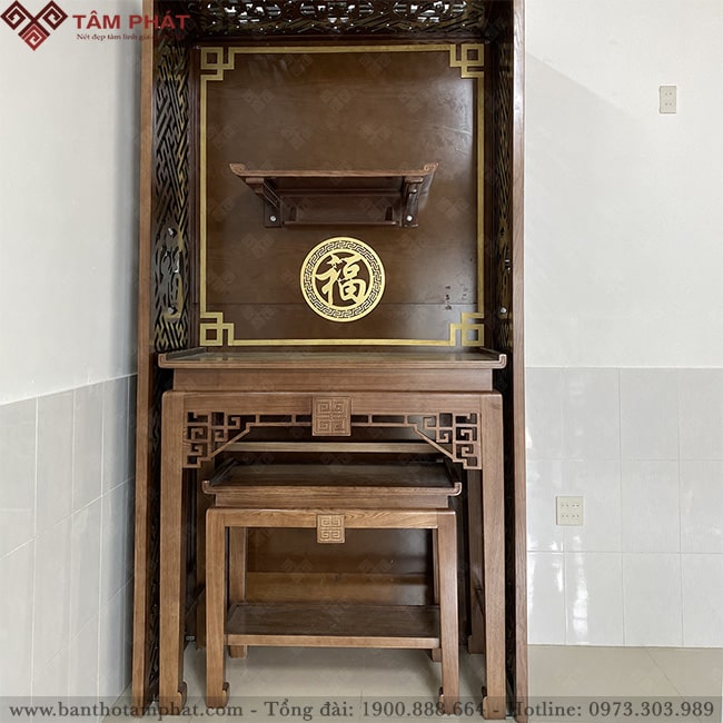 Bàn thờ Phật và gia tiên mẫu BT-1085 Tâm Phát
