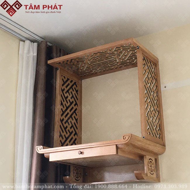 Bàn thờ treo tường có ngăn kéo mẫu TT2070 Tâm Phát