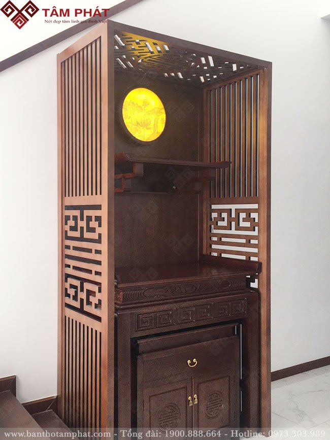 Bàn thờ đứng hiện đại Tâm Phát mẫu BT-1015 nhỏ cho không gian hẹp