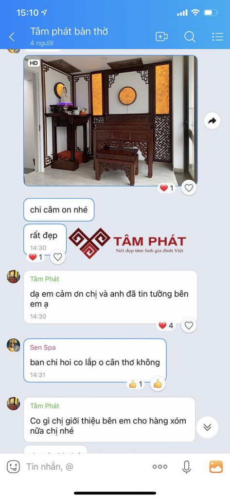 Thành quả nhận lại là sự hài lòng của khách hàng với sản phẩm