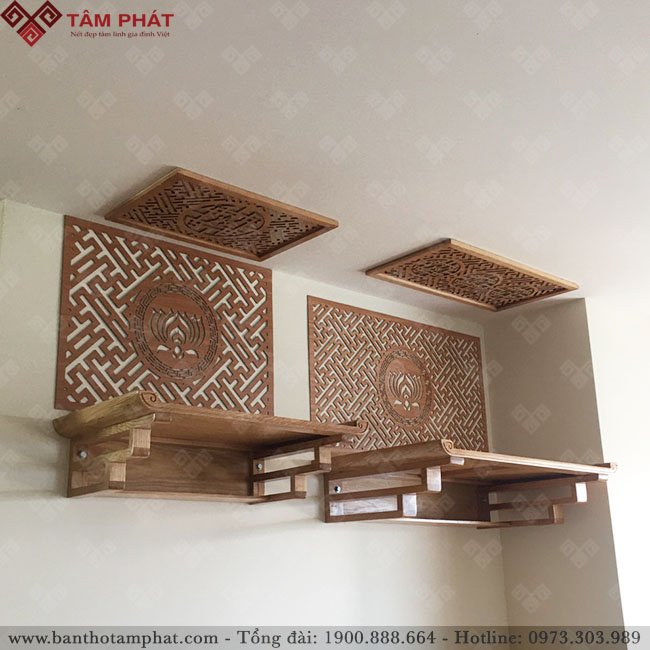 Mẫu bàn thờ treo được thiết kế đơn giản