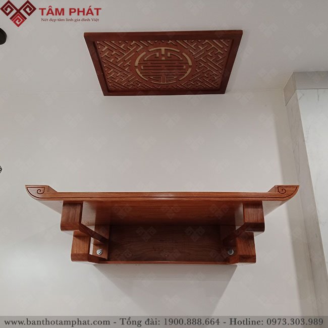 Bàn thờ treo gỗ Hương đá cao cấp mẫu TT2036 Tâm Phát