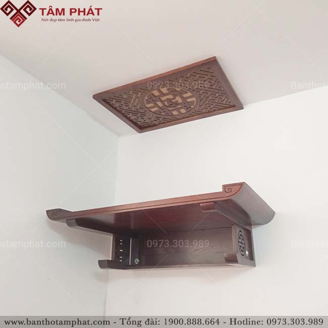 Bàn thờ treo tường gỗ Sồi cao cấp mẫu TT2037